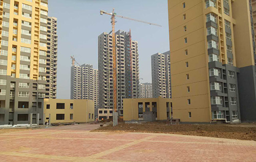 建設(shè)中的望岱社區(qū)一期項(xiàng)目現(xiàn)場(chǎng)